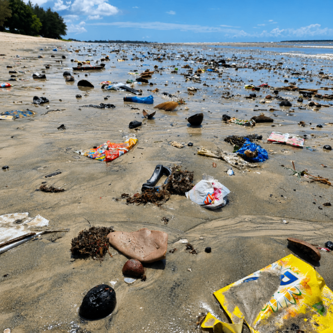 Coastline pollution