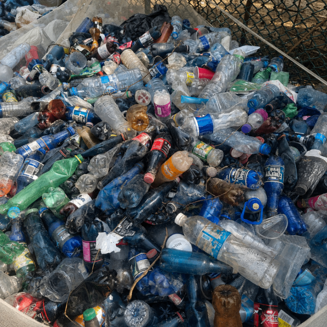 Sorted PET bottles